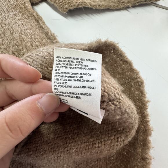 Anthropologie Sweater Womens Small Brown Maggie Fuzzy Pullover Cozy Relaxed Soft - Picture 9 of 12